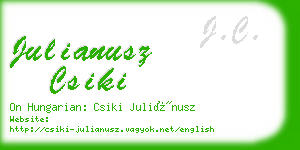 julianusz csiki business card